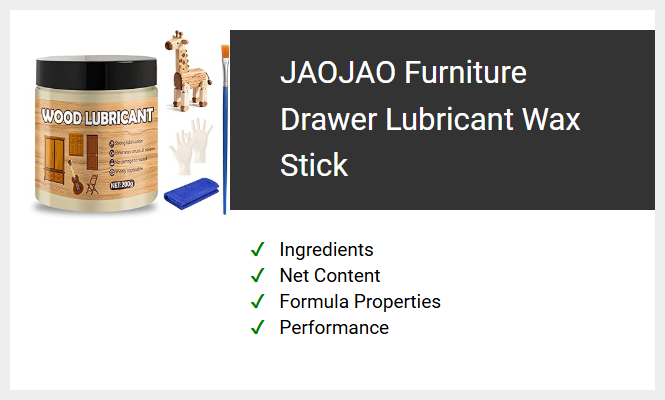 JAOJAO Furniture Drawer Lubricant Wax Stick