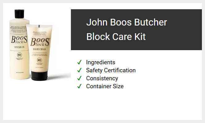 John Boos Butcher Block Care Kit