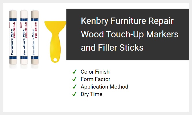 Kenbry Furniture Repair Wood Touch-Up Markers and Filler Sticks