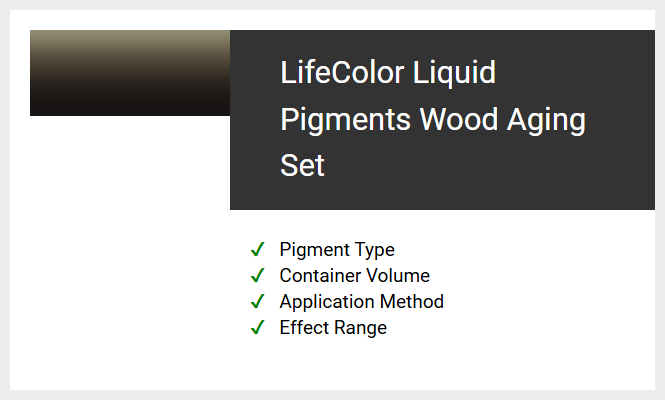 LifeColor Liquid Pigments Wood Aging Set