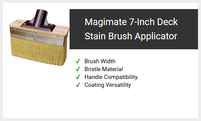 Magimate 7-Inch Deck Stain Brush Applicator