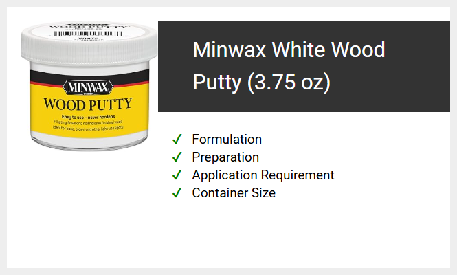 Minwax White Wood Putty (3.75 oz)