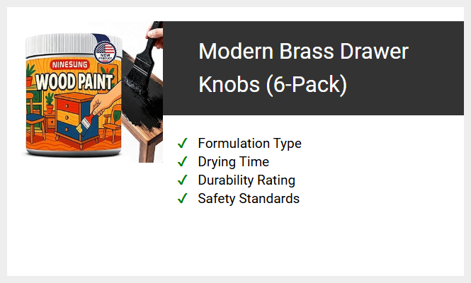 Modern Brass Drawer Knobs (6-Pack)