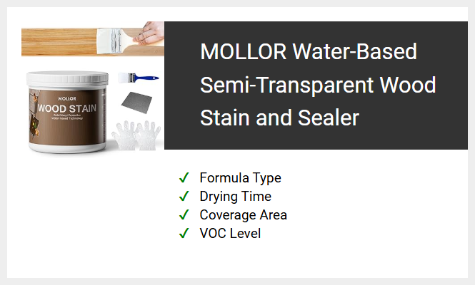 MOLLOR Water-Based Semi-Transparent Wood Stain and Sealer