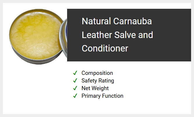 Natural Carnauba Leather Salve and Conditioner