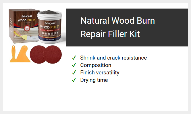 Natural Wood Burn Repair Filler Kit