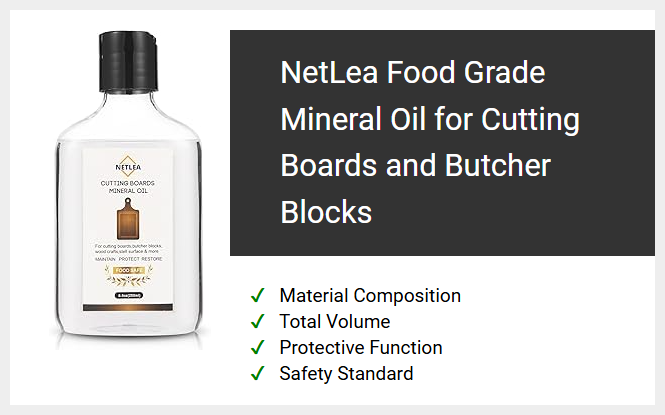 NetLea Food Grade Mineral Oil for Cutting Boards and Butcher Blocks