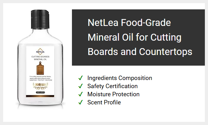 NetLea Food-Grade Mineral Oil for Cutting Boards and Countertops
