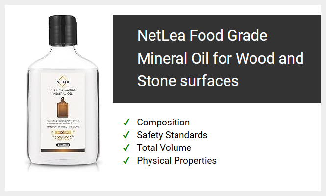 NetLea Food Grade Mineral Oil for Wood and Stone surfaces