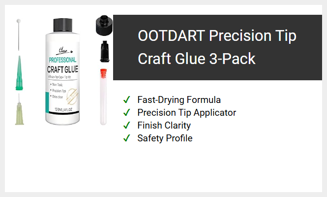 OOTDART Precision Tip Craft Glue 3-Pack