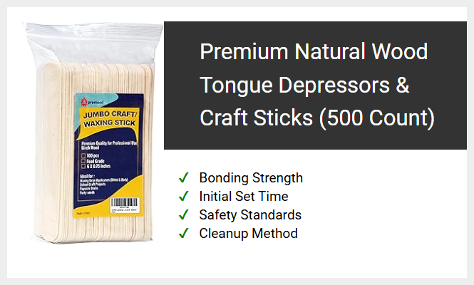 Premium Natural Wood Tongue Depressors & Craft Sticks (500 Count)