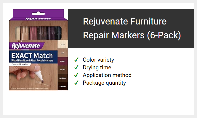 Rejuvenate Furniture Repair Markers (6-Pack)