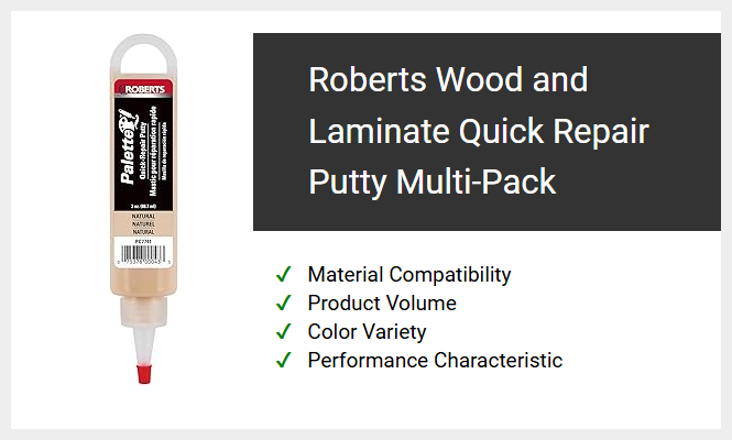 Roberts Wood and Laminate Quick Repair Putty Multi-Pack