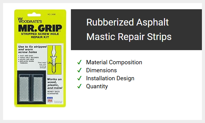 Rubberized Asphalt Mastic Repair Strips