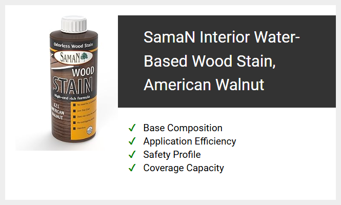 SamaN Interior Water-Based Wood Stain, American Walnut