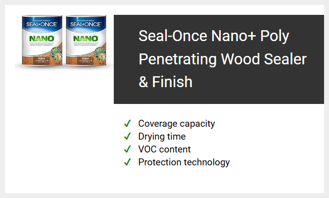 Seal-Once Nano+ Poly Penetrating Wood Sealer & Finish