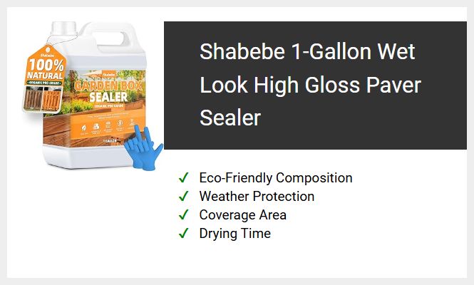 Shabebe 1-Gallon Wet Look High Gloss Paver Sealer