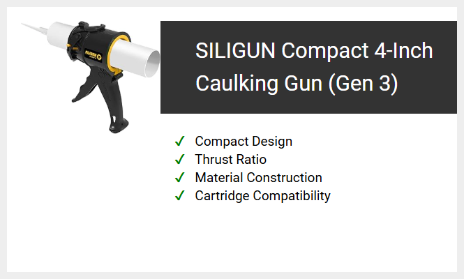 SILIGUN Compact 4-Inch Caulking Gun (Gen 3)