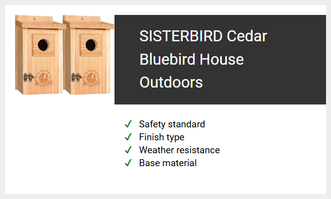 SISTERBIRD Cedar Bluebird House Outdoors