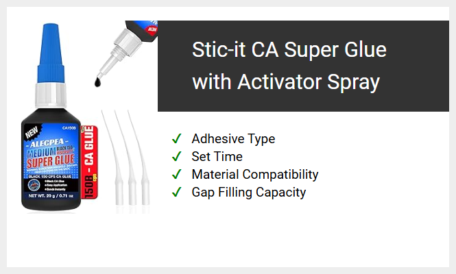 Stic-it CA Super Glue with Activator Spray