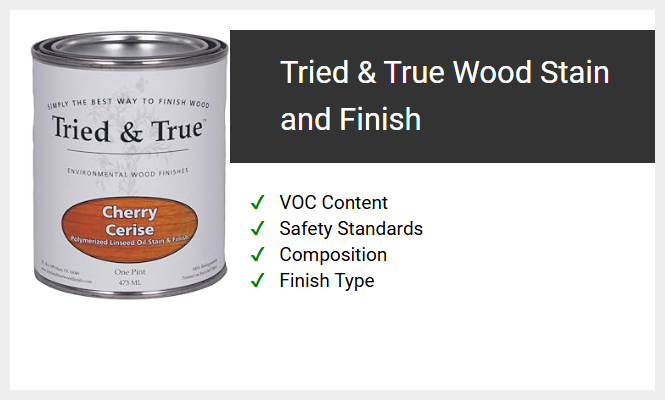 Tried & True Wood Stain and Finish