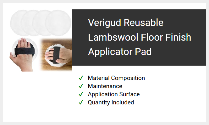 Verigud Reusable Lambswool Floor Finish Applicator Pad