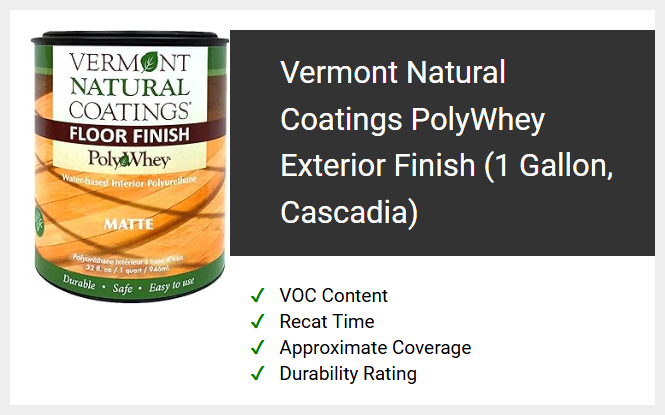 Vermont Natural Coatings PolyWhey Exterior Finish (1 Gallon, Cascadia)