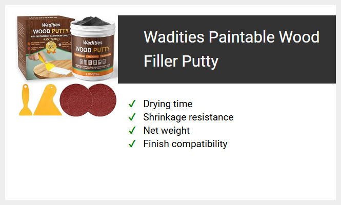 Wadities Paintable Wood Filler Putty