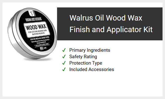Walrus Oil Wood Wax Finish and Applicator Kit