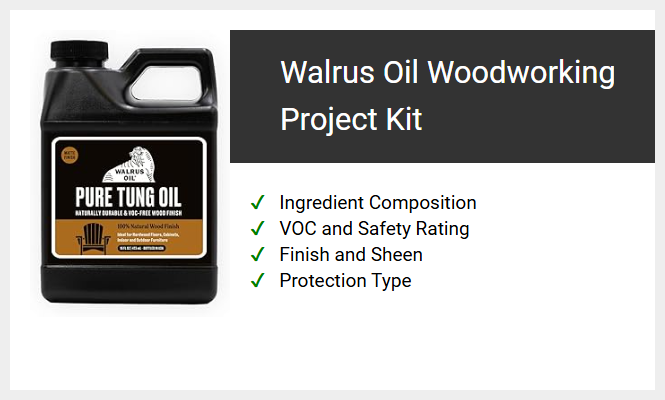 Walrus Oil Woodworking Project Kit