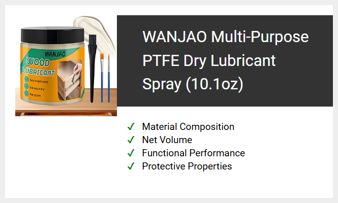 WANJAO Multi-Purpose PTFE Dry Lubricant Spray (10.1oz)
