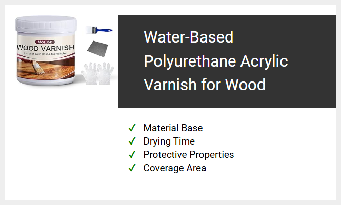 Water-Based Polyurethane Acrylic Varnish for Wood