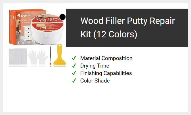 Wood Filler Putty Repair Kit (12 Colors)