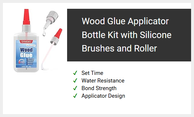 Wood Glue Applicator Bottle Kit with Silicone Brushes and Roller