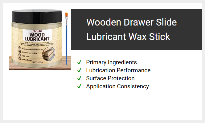 Wooden Drawer Slide Lubricant Wax Stick