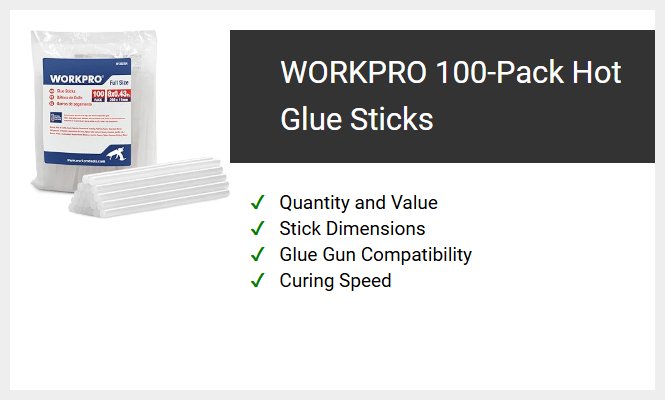 WORKPRO 100-Pack Hot Glue Sticks