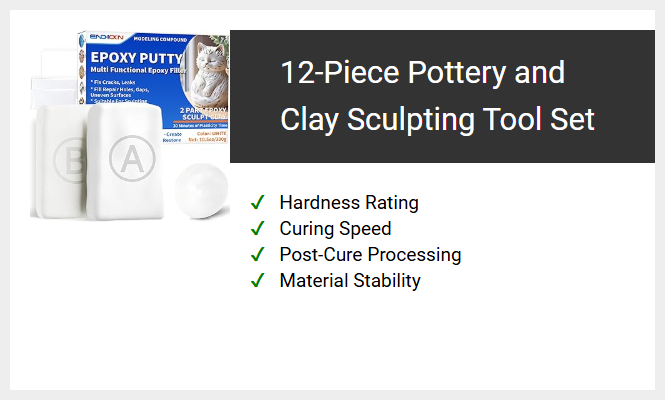 12-Piece Pottery and Clay Sculpting Tool Set