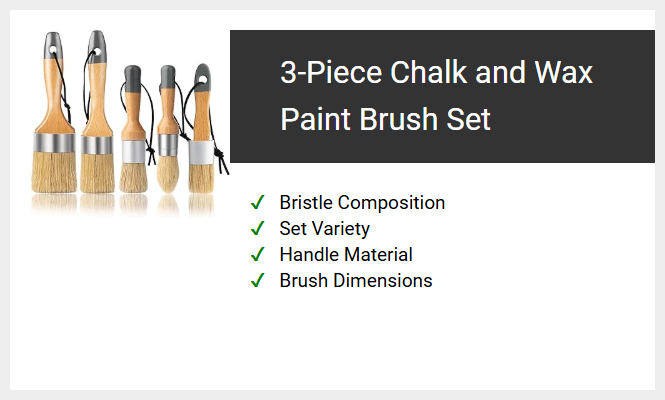 3-Piece Chalk and Wax Paint Brush Set