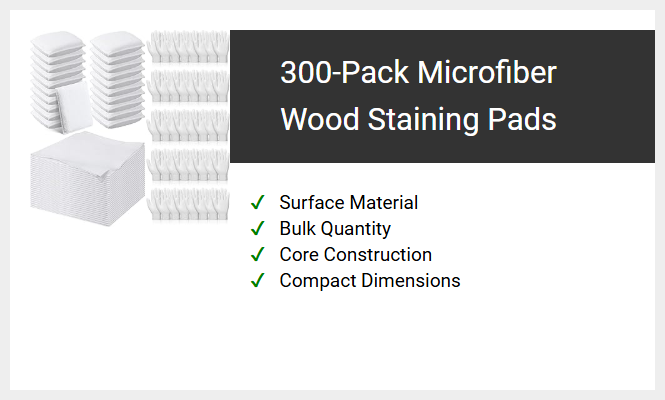 300-Pack Microfiber Wood Staining Pads