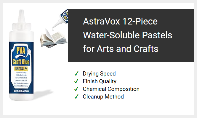 AstraVox 12-Piece Water-Soluble Pastels for Arts and Crafts