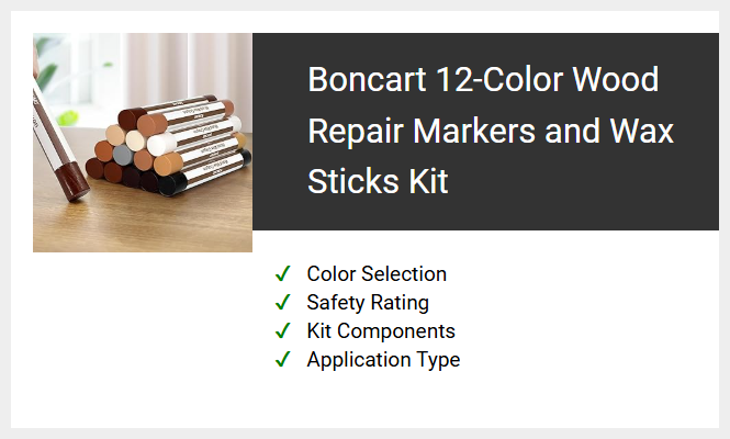 Boncart 12-Color Wood Repair Markers and Wax Sticks Kit