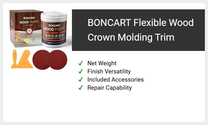 BONCART Flexible Wood Crown Molding Trim