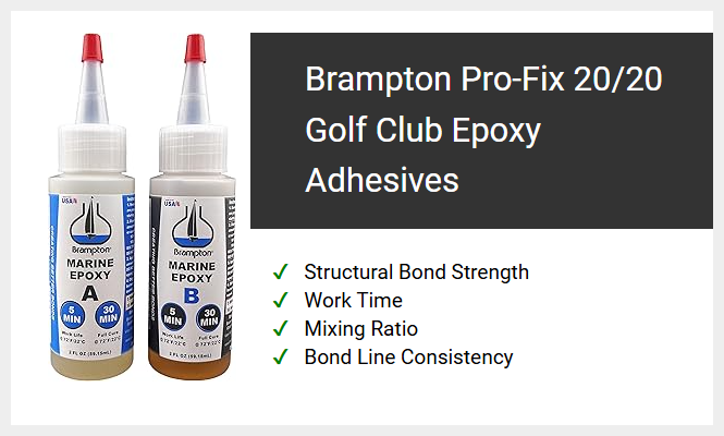 Brampton Pro-Fix 20/20 Golf Club Epoxy Adhesives