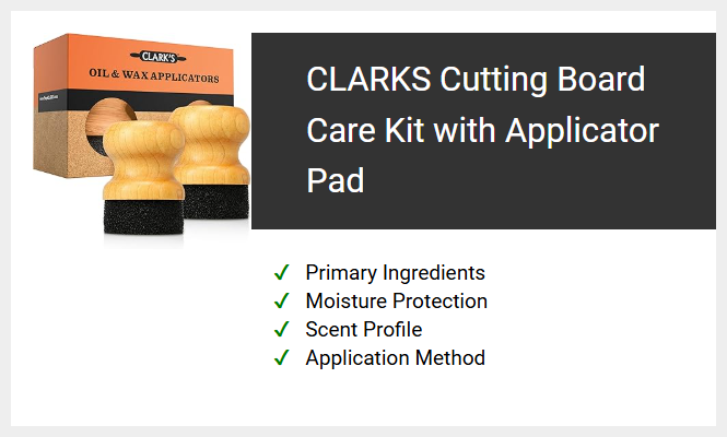CLARKS Cutting Board Care Kit with Applicator Pad