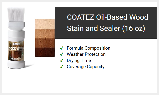 COATEZ Oil-Based Wood Stain and Sealer (16 oz)