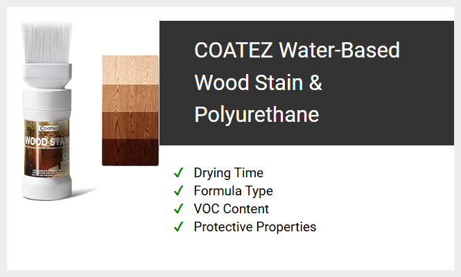 COATEZ Water-Based Wood Stain & Polyurethane