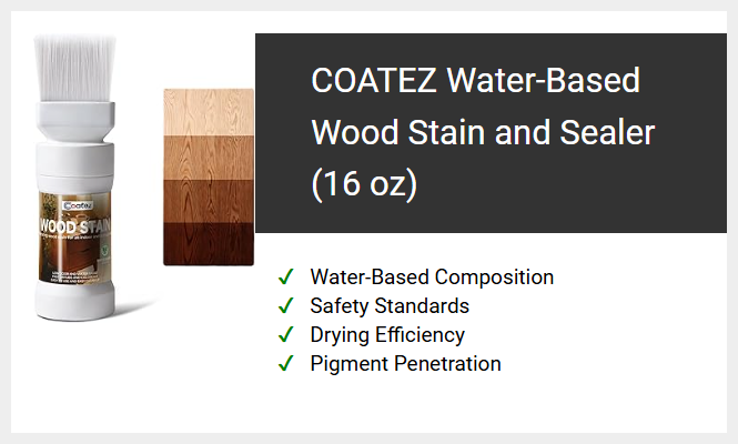 COATEZ Water-Based Wood Stain and Sealer (16 oz)