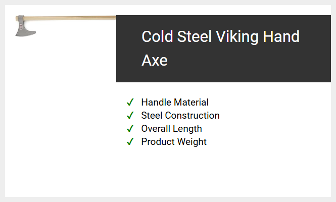 Cold Steel Viking Hand Axe