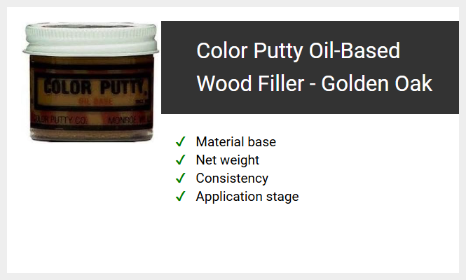 Color Putty Oil-Based Wood Filler - Golden Oak