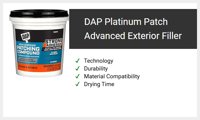 DAP Platinum Patch Advanced Exterior Filler